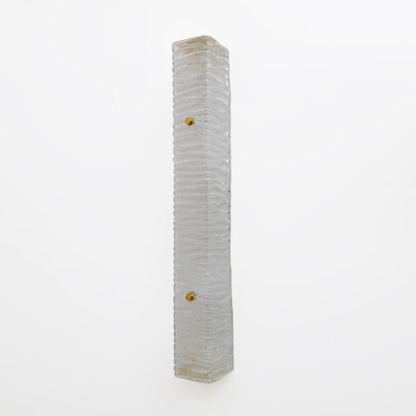 Pair of Brass and Textured Murano Glass Sconces - Image 6