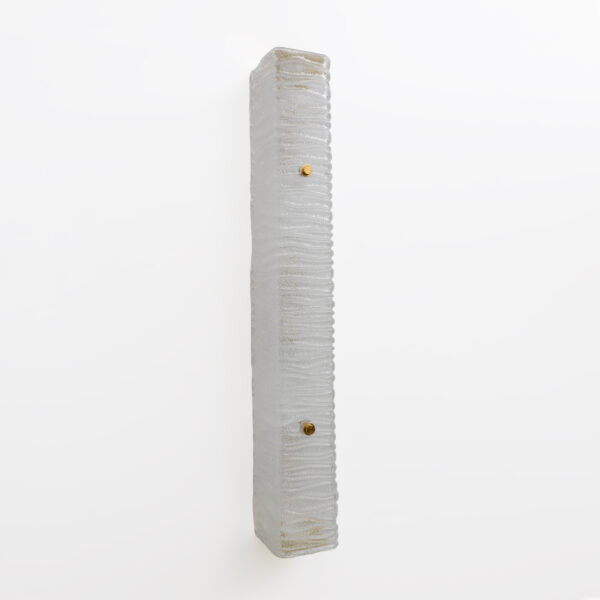 Pair of Brass and Textured Murano Glass Sconces - Image 5