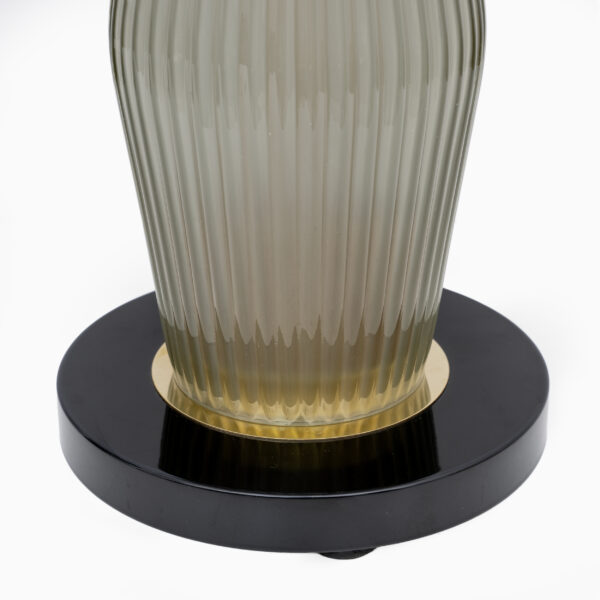 Pair of Table Lamps Murano Glass and Brass Feng Shui Style - Image 6