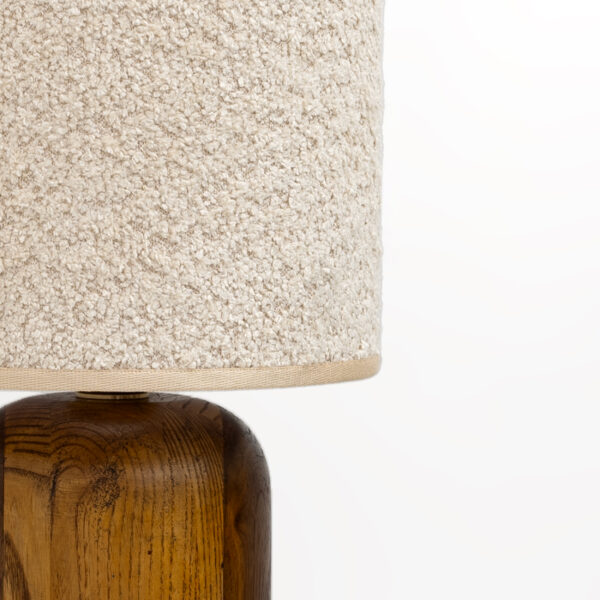 Pair of Italian Wood and Brass Table Lamps - Image 4