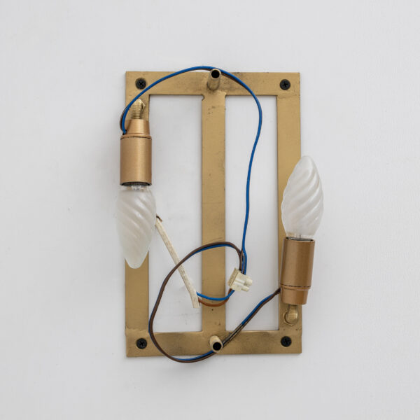 Pair of Modern Italian Murano Glass and Brass Sconces - Image 8