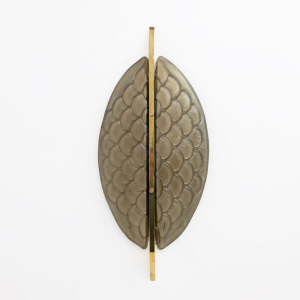 Pair of Modern Italian Murano Glass and Brass Sconces - Image 6