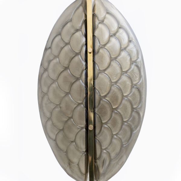 Pair of Modern Italian Murano Glass and Brass Sconces - Image 7