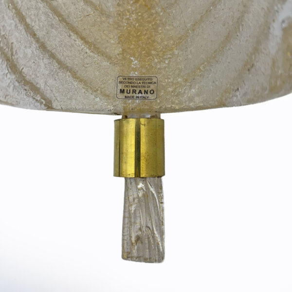 Pair of Barovier & Toso Style Graniglia Murano Glass Leaf Sconces - Image 10