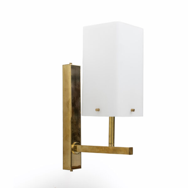Pair of Italian Murano Glass and Brass Sconces - Image 2
