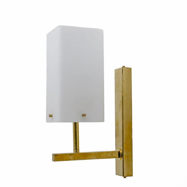 Pair of Italian Murano Glass and Brass Sconces - Image 3