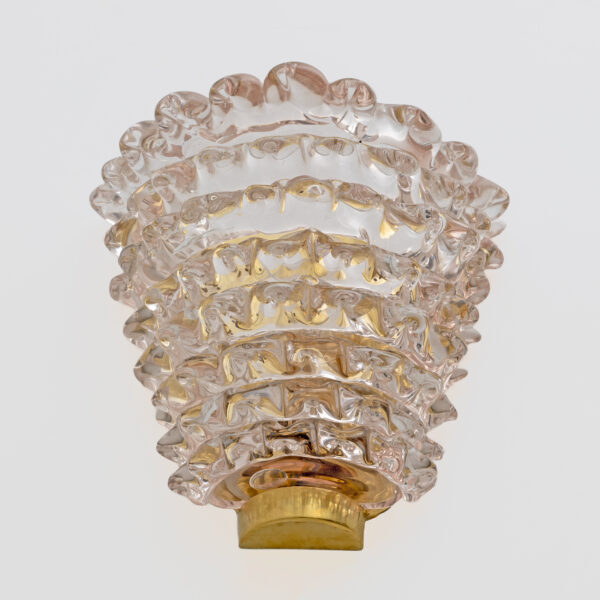 Pair of Italian "Rostrato" Murano Glass Sconces - Image 7