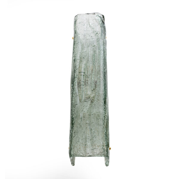 Pair of Mazzega-Style Aquamarine Murano Glass Sconces - Image 4