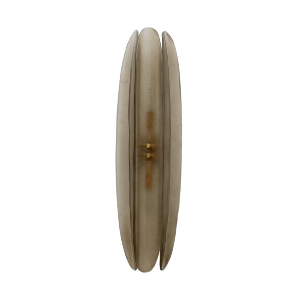 Pair of Fontana Arte Style Smoke Murano Glass Sconces - Image 2
