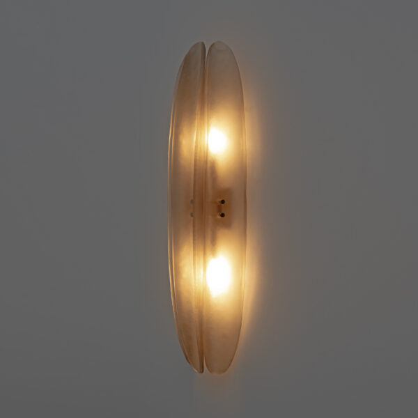 Pair of Fontana Arte Style Smoke Murano Glass Sconces - Image 5