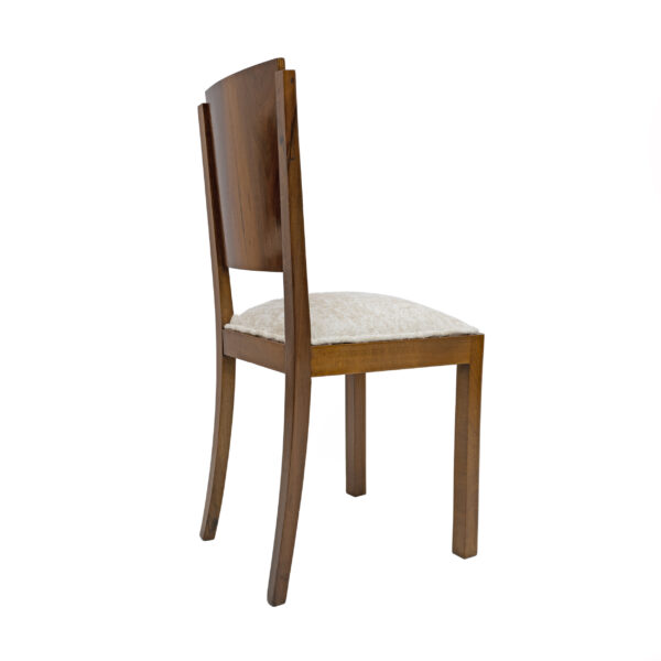 Six Art Dèco Italian Walnut Dining Chairs, 1940s - Image 6