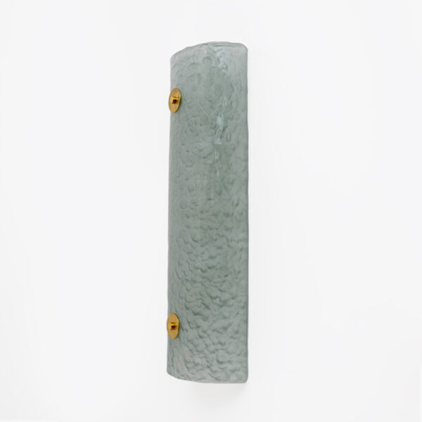 Pair of Murano Glass Green Water and Brass Wall Sconces - Image 6