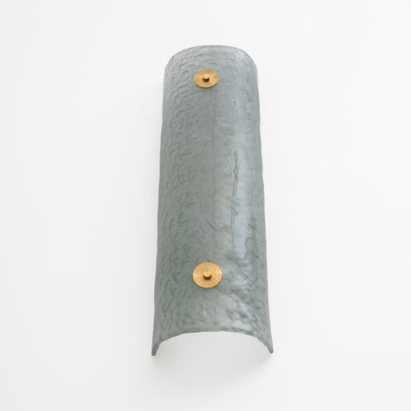Pair of Murano Glass Green Water and Brass Wall Sconces - Image 7
