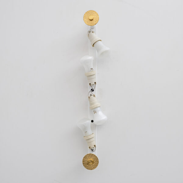 Pair of Murano Glass Green Water and Brass Wall Sconces - Image 10
