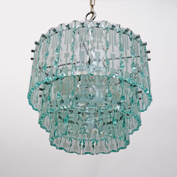Ground Crystal Chandelier by Cristal Art, Italy, 1970s - Image 4