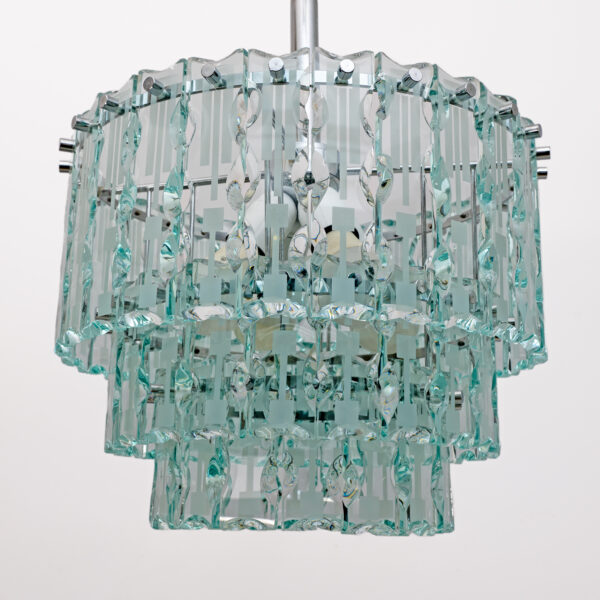 Ground Crystal Chandelier by Cristal Art, Italy, 1970s - Image 3