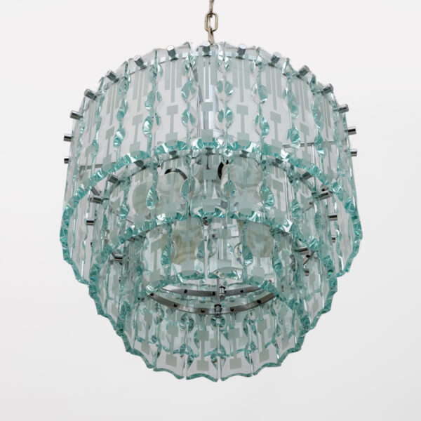 Ground Crystal Chandelier by Cristal Art, Italy, 1970s - Image 2
