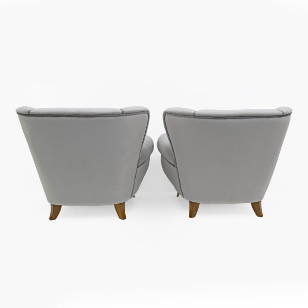 Guglielmo Ulrich Art Deco Italian Velvet Armchairs, 1940s, Pair - Image 9