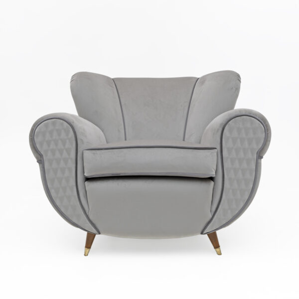 Guglielmo Ulrich Art Deco Italian Velvet Armchairs, 1940s, Pair - Image 7