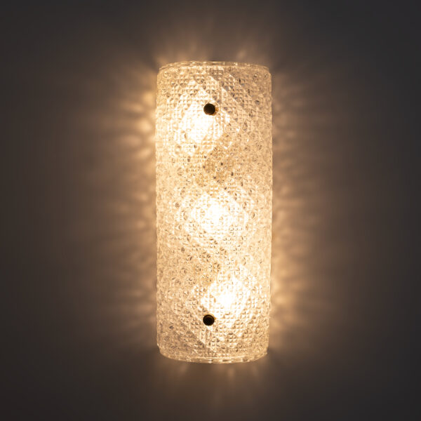 Pair of Modern Italian Murano Glass Textured Wall Sconces - Image 2