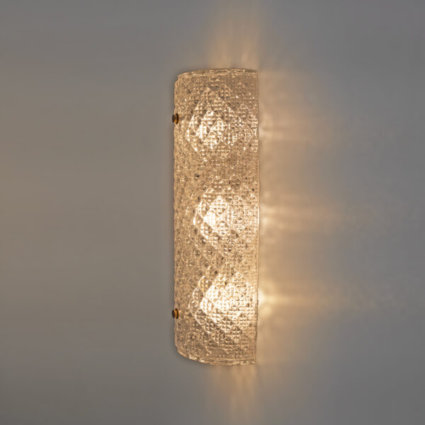 Pair of Modern Italian Murano Glass Textured Wall Sconces - Image 6