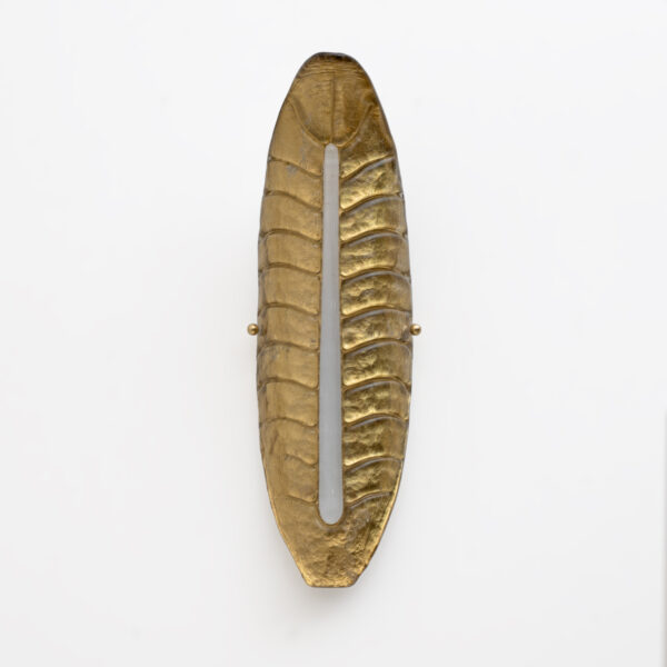 Pair of Modern Murano Glass Gold Leaf Sconces - Image 3