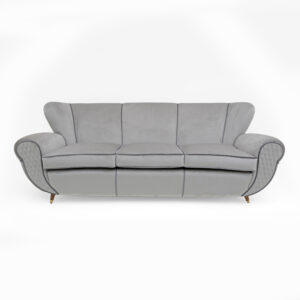 Attributed Guglielmo Ulrich Art Deco Italian Velvet Sofa, 1940s