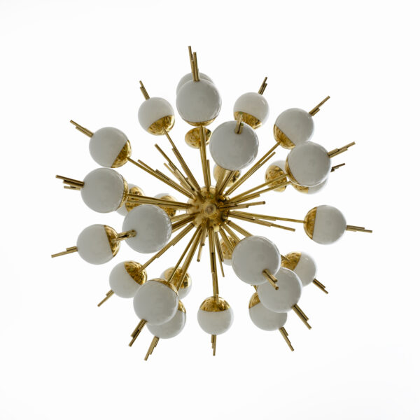 Large Sputnik Murano Glass and Brass Chandelier - Image 5