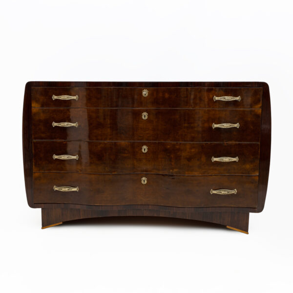 Art Deco Italian Thuja Root Curved Chest of Drawers, 1930s - Image 5