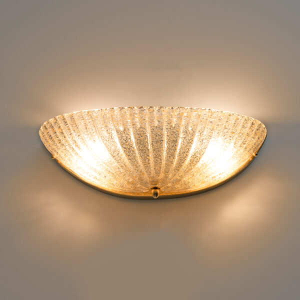 Pair of Barovier Style Murano Glass Shell Sconces - Image 3