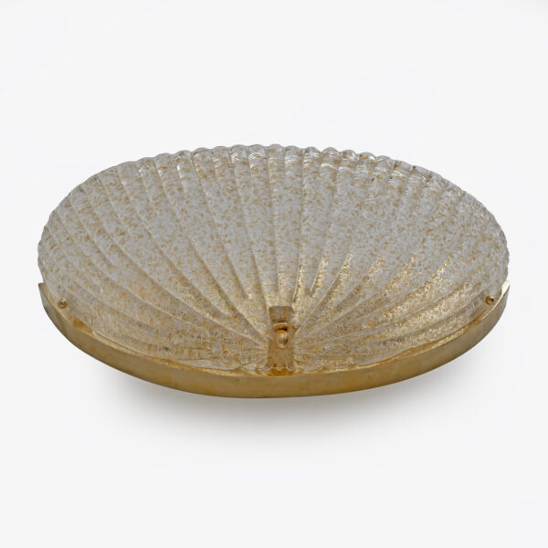 Pair of Barovier Style Murano Glass Shell Sconces - Image 2
