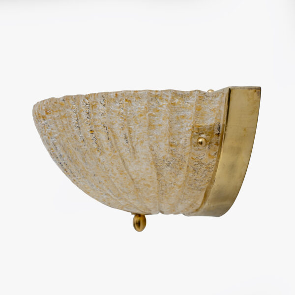 Pair of Barovier Style Murano Glass Shell Sconces - Image 11