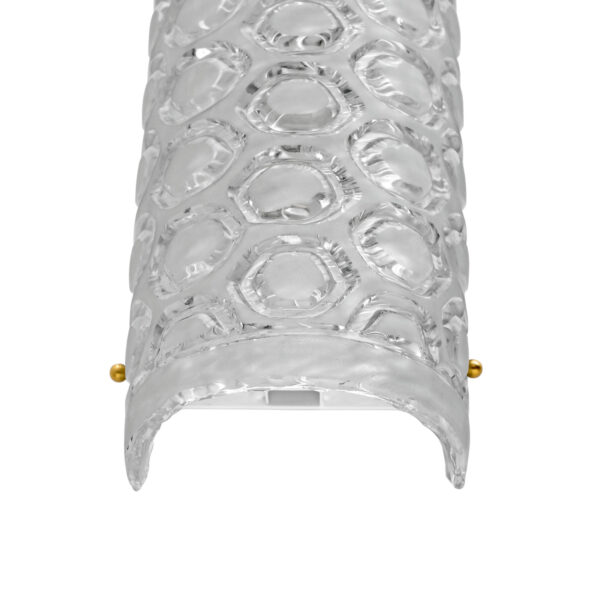 Pair of Modern Italian Murano Glass Textured Wall Sconces - Image 5