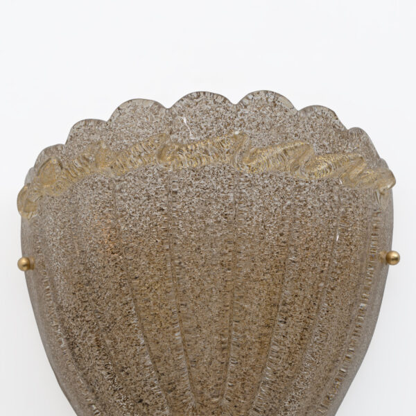 Pair of Mid-Century Modern Style Murano Glass Shell Sconces - Image 3