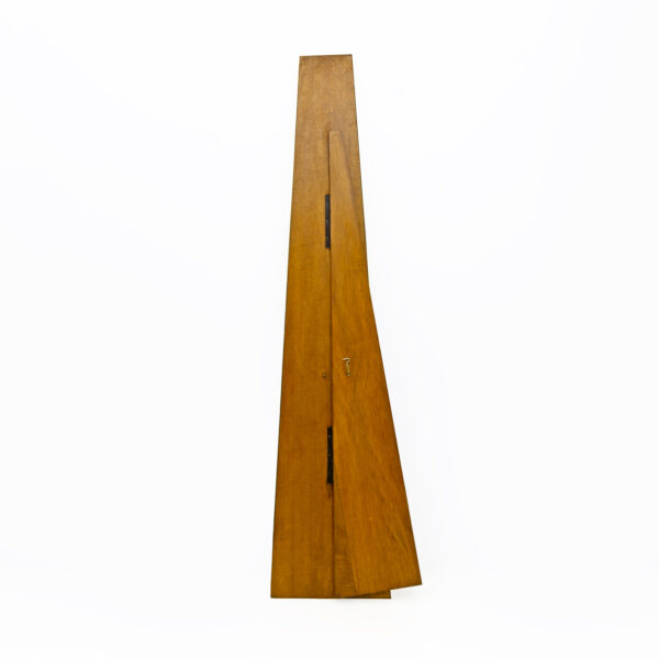 Mid-century Modern Brass and Wood Floor Mirror, Italy, 1970s - Image 4