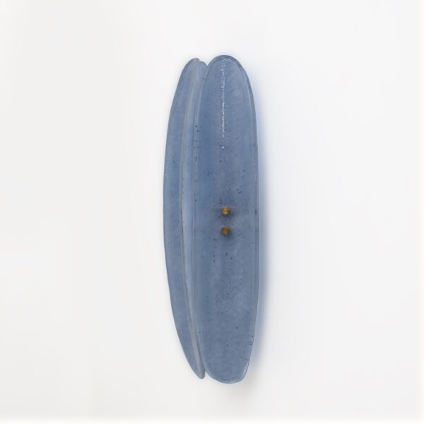 Pair of Fontana Arte Style Light Blu Murano Glass Sconces - Image 3