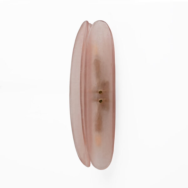 Pair of Fontana Arte Style Pink Murano Glass Sconces - Image 4