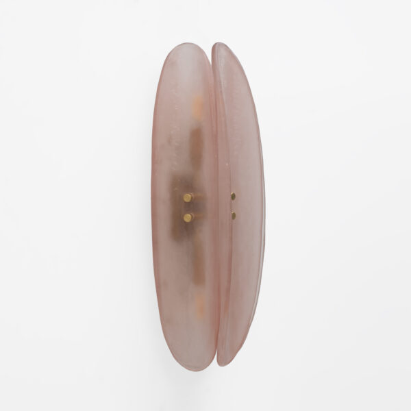 Pair of Fontana Arte Style Pink Murano Glass Sconces - Image 5