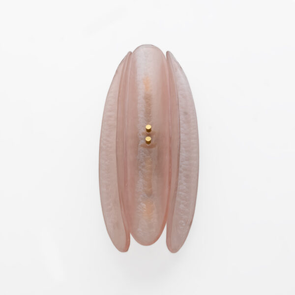 Pair of Fontana Arte Style Pink Murano Glass Sconces - Image 10