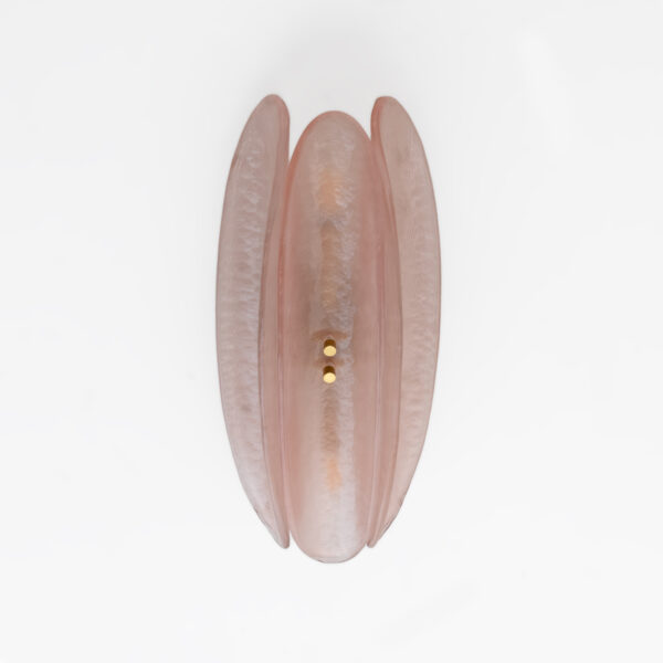 Pair of Fontana Arte Style Pink Murano Glass Sconces - Image 9