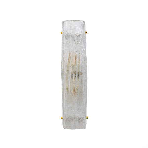 Pair of Mazzega-Style Crystal Natural Murano Glass Sconces - Image 3