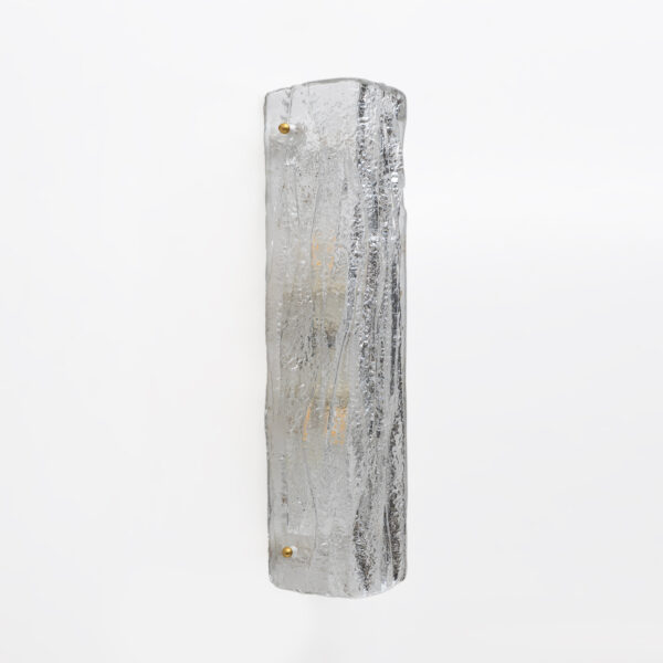 Pair of Mazzega-Style Crystal Natural Murano Glass Sconces - Image 7