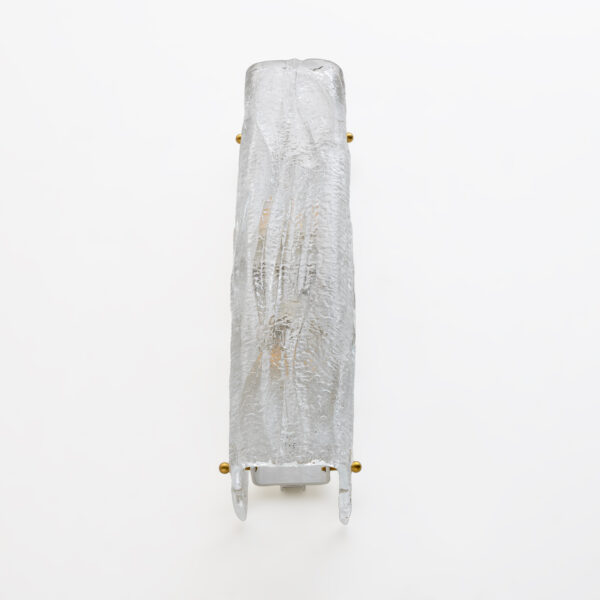 Pair of Mazzega-Style Crystal Natural Murano Glass Sconces - Image 5