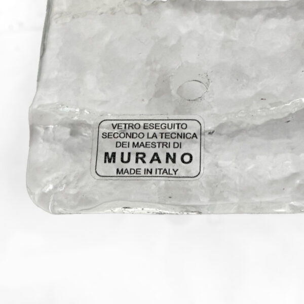 Pair of Mazzega-Style Crystal Natural Murano Glass Sconces - Image 9