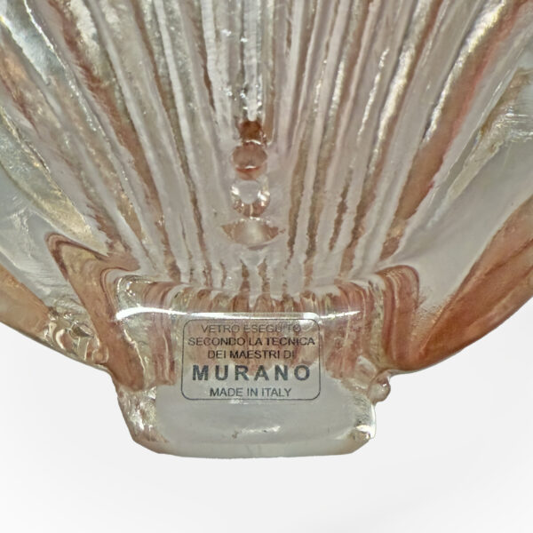 Pair Barovier & Toso Style Italian Murano Glass Leaf Sconces - Image 8