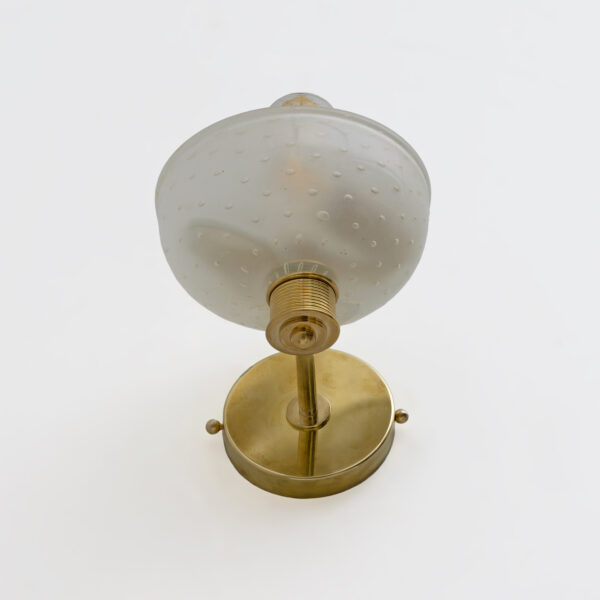 Barovier & Toso Brass and Pulegoso Murano Glass Sconces, Pair - Image 6
