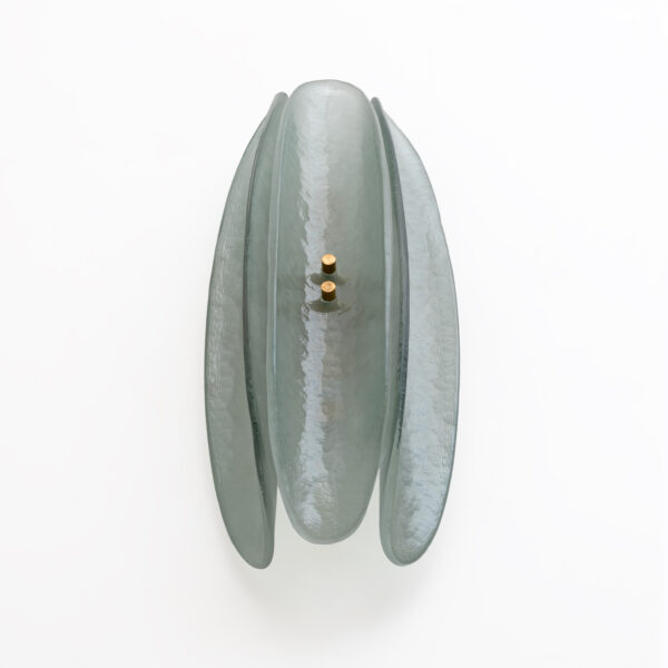 Pair of Fontana Arte Style Aqua Green Murano Glass Sconces - Image 7