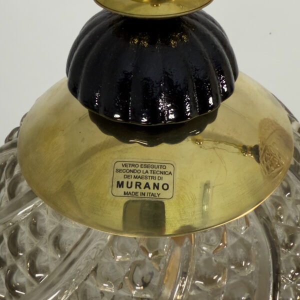 Blown Murano Glass and Brass Pendant Lamp - Image 7