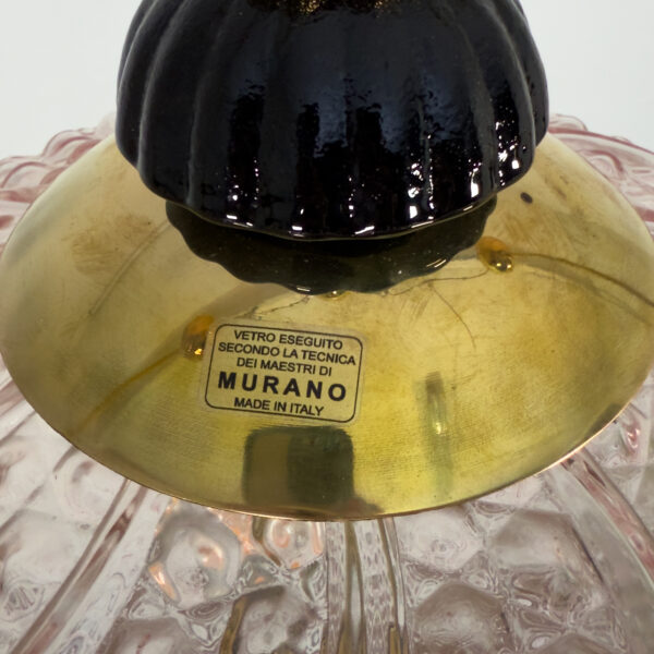 Blown Murano Glass and Brass Pendant Lamp - Image 7