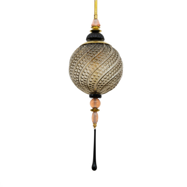 Blown Murano Glass and Brass Pendant Lamp - Image 3